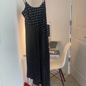 a new day Black and White Polka Dot Maxi Dress